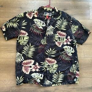 La Cabana Linen Hawaii Vintage Dress Shirt ! Medium